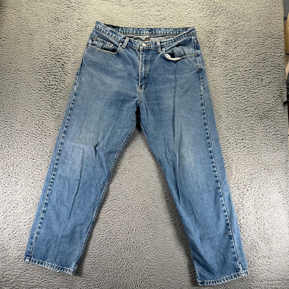 Vintage Ralph Lauren Jeans Mens 36x30 Blue Cotton Denim Straight Relaxed Stretch